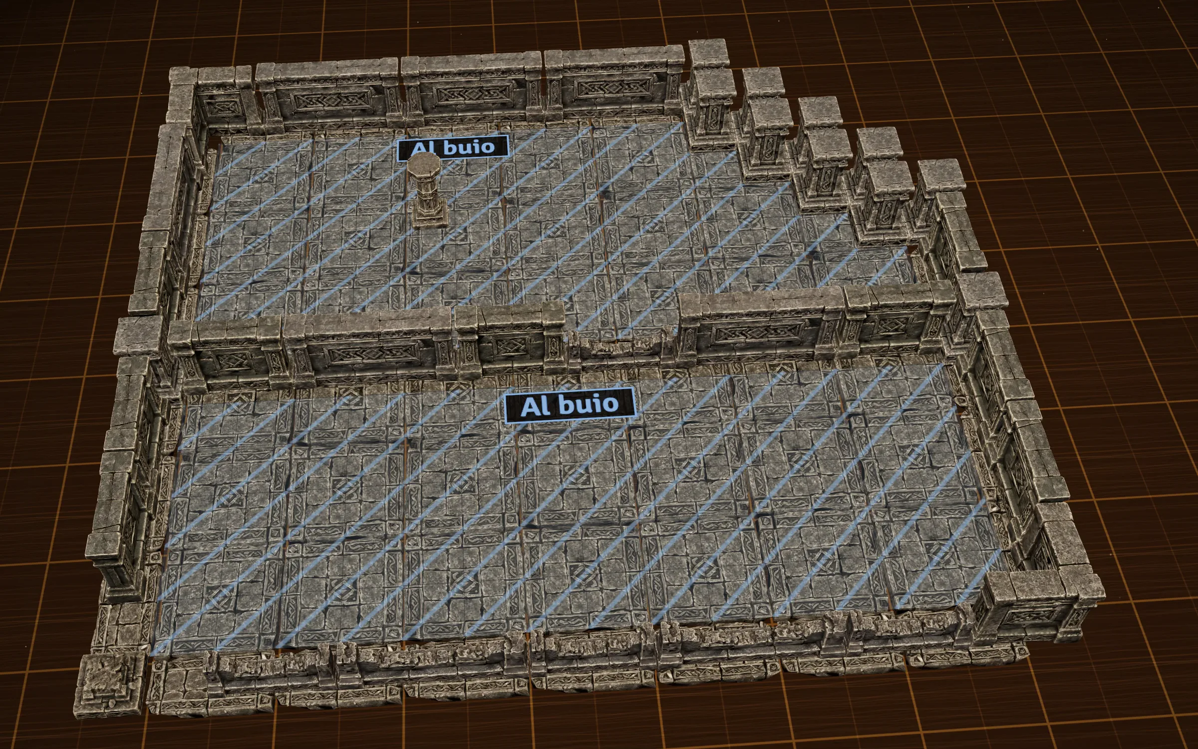Lo stesso file importato, come dungeon 3D.
